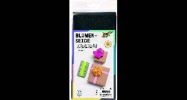 Zijdevloeipapier folia 50x70cm 20gr nr90 zw 5vel | 10 stuks