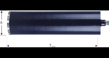Rotec Diamantboor NAT 76x400x1/2 (8) 24x2,5x9,0 blauw