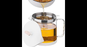 ApexArte® Koekenpan met oliezeef en voorraadbak voor de keuken