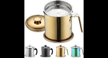 ApexArte® Koekenpan met oliezeef en voorraadbak voor de keuken