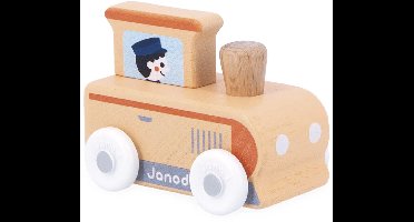 Janod Cross Roads - Houten Trein - Kleine, Makkelijk Te Hanteren Locomotief - Stimuleert De Fijne Motoriek En Fantasie - Geschikt Vanaf 1 Jaar