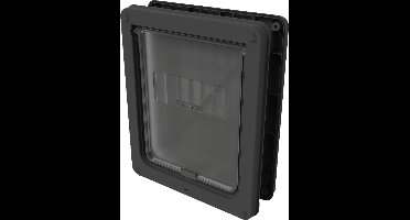 Dog Mate Hondenluik - Medium Hondendeur 29 cm x 35 cm - geschikt voor houten, UPVC/metalen deuren en muren — Grijs 215G