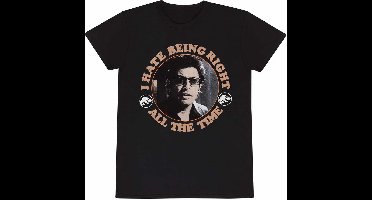 Jurassic Park - Hate Being Right T-Shirt Black-M