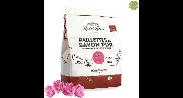 Marseille zeepvlokken rozen geur 750g | Rampal Latour | Zuinig Ecologisch Milieuvriendelijk Hypoallergeen | Zonder conserveermiddel