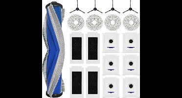 Accessoires voor stofzuigers - Geschikt voor T30 Ecovacs DEEBOT T30 PRO OMNI / T30 OMNI Vervangende accessoires voor robotstofzuigers - 1 hoofdborstel, 4 filters, 4 zijborstels, 4 dweilen, 4 antibacteriële stofzakken