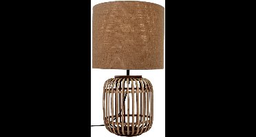 Various Woven Tafellamp - Ø30 cm - Bamboe - Natuur/Beige - E27 - Sfeervolle Boho Stijl