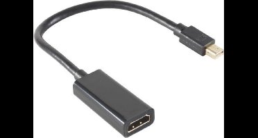 Mini DisplayPort 1.4 naar HDMI 2.0 adapter (4K 60 Hz + HDR) / zwart - 0,15 meter