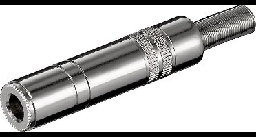 Goobay 6,35mm Jack (v) connector - metaal - 2-polig / mono