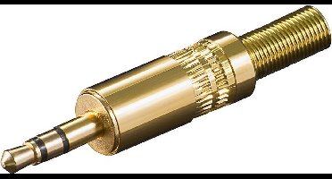 Goobay 3,5mm Jack (m) connector - metaal verguld - 3-polig / stereo