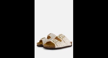 Scholl Noelle Raffia Slippers wit Synthetisch - Dames - Maat 37