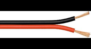 Goobay Luidspreker kabel (CU koper) - 2x 0,75mm² / rood/zwart - 100 meter
