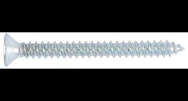 Wurth - DIN 7982 staal verzinkt verzonken kop H vorm C - Verzonken zelftappende schroef met verzonken kop H DIN 7982, staal, verzinkt, blauw gepassiveerd (A2K) - x 100 st - Interne aandrijving H2 Soort aandrijving H