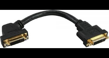 DVI-D / DVI-I Dual Link koppelstuk / inbouw - verguld - 0,20 meter