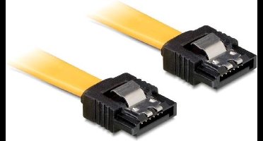 Goobay SATA datakabel - plat - SATA600 - 6 Gbit/s / geel - 0,50 meter