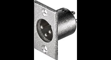 XLR 3-pins (m) inbouw connector / grijs