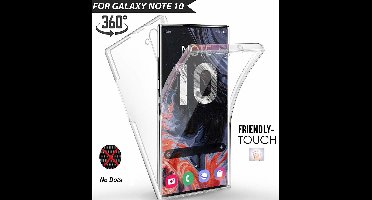 Ntech 360° Hoesje 2 in 1 Case - Hoesje Geschikt Voor Samsung Galaxy Note 10 Transparant
