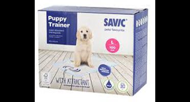 Savic puppy trainer pads - 100 st large 60 x 45 cm - met attractant - superabsorberend - 30 sec dry