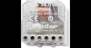 Finder 26.01.8.012.0000 Stroomstootschakelaar Inbouw 1x NO 12 V/AC 10 A 2500 VA 1 stuk(s)