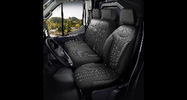 Stoelhoezen Fiat Scudo – 2022 tot heden – Atlanta zwart – perfecte pasvorm (met passagiersbank)