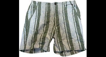 Cast iron korte broek - Wit / Groen - Maat W28