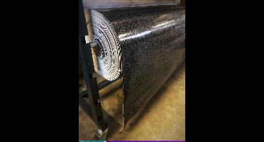 Bulgommes bedrukt tafelkleed met pailletten - per meter