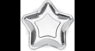 Gebaksborden Ster Zilver (6 stuks)