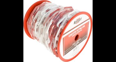 Kunststof ketting rood wit 6mm