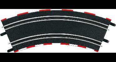 Carrera Go!!! Racebaanonderdeel - GO!!! Bocht 3/45° stukken - 323mm lang - 4 Baandelen onderdeel