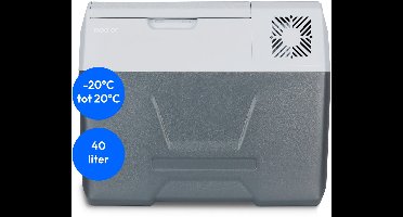 MEDION mobiele koelbox met compressor (elektrisch, 39 liter opslagcapaciteit, 60 watt, -20°C tot 20°C, LED display, USB, 230V 12V 24V autoadapter, voor auto, vrachtwagen, camper, camping (MD13111)
