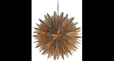 Star Trading Grote papieren ster 'Winter' in beige, goud gestippeld, 3-laags, decoratieve vouw, Ø 60cm