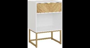 Boraboi ® Nachtkastje met Eiken Lade en Modern Design voor Slaapkamer en Woonkamer