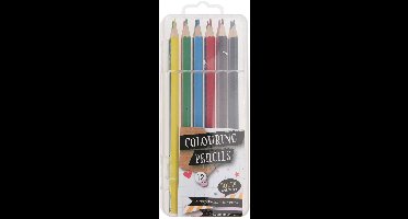 Kleurpotloden in Opbergdoosje, 12st.