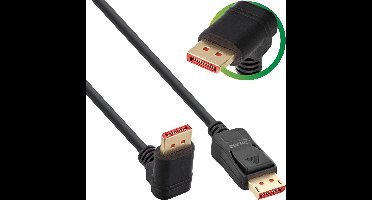 Premium DisplayPort kabel - 90° haaks naar beneden - versie 1.4 (5K/8K 60Hz) / zwart - 5 meter
