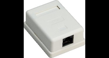Goobay CAT6 Gigabit netwerk uitvoerdoos/montagedoos met 1 RJ45 poort / wit