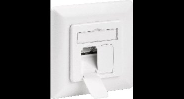 Goobay Netwerk wandcontact inbouwdoos - 2x RJ45 / CAT6 - wit