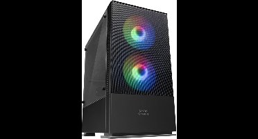 Compacte MicroATX Gaming PC Behuizing met RGB Verlichting en Optimale Koeling