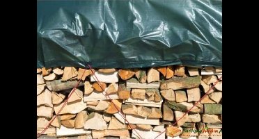 Nature - Houtafdekzeil - 1,5x6 - m - PE - groen