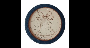 Naaldenhouder - NEEDLEMINDER HOUT - KERSTKLOK - met glitter naaldmagneet