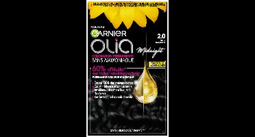 Garnier Olia Ammoniavrije Permanente Haarkleuring 120 g (Kleuren : 2.0 Diamantzwart)