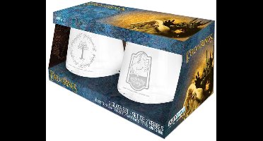 The Lord Of The Rings Set van 2 glazen - Prancing Pony en Gondor Unisex Glazenset - doorzichtig - Standard