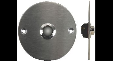 Perel Deurbel rond, ø75, RVS/mat zwart