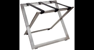 Kofferrek Roootz Compact | RVS met Zwarte Leren banden | Inklapbaar | Compact