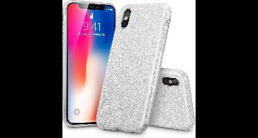 ESR iPhone 8 hoes glitter zilver chique design zacht TPU