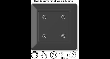 Freelux Drukknop | Led Dimmer | Met lamp uitdoof timer | 230VAC - 250VA/1,1A | Signaal zwart mat gelakt