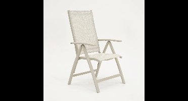 Tuinstoel Primero verstelbaar alu cream