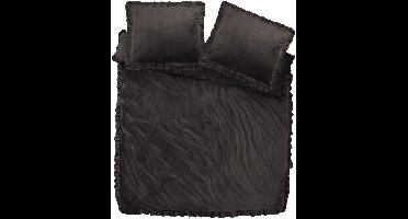 Sleeptime dekbedovertrek Velvet Ruffles Zwart 140 x 220 cm