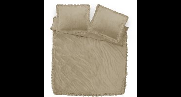 Sleeptime dekbedovertrek Velvet Ruffles Iced Coffee 200 x 220 cm