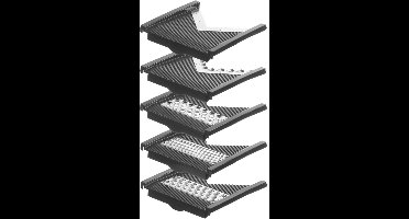 HENDI Set van 5 snijschijven – veelzijdig – roestvrij staal – vaatwasmachinebestendig