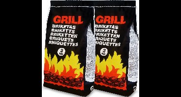 Deuba Houtskool - 2x3 kg Briketten - BBQ Grill
