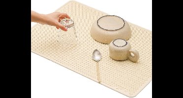 Boraboi® Afdruipmat voor Servies, Grootte 45 x 65 cm, Hittebestendig en Antislip Siliconen Keukenhulp
